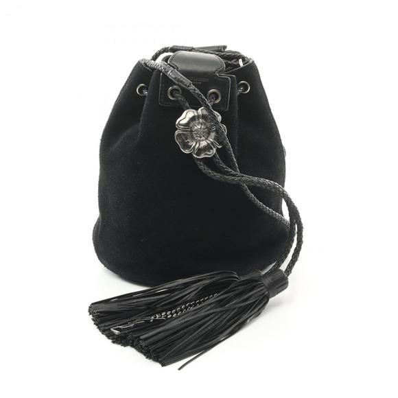 Saint Laurent SAINT LAURENT Shoulder Bag Suede Women's Black 519632 - Picture 1 of 10